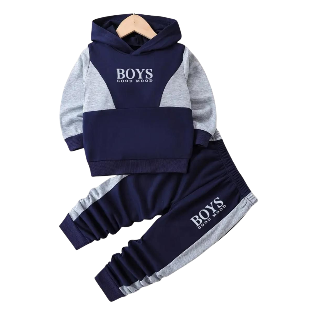 Image of BOYS PANEL FLEECE HOODIE PAIR